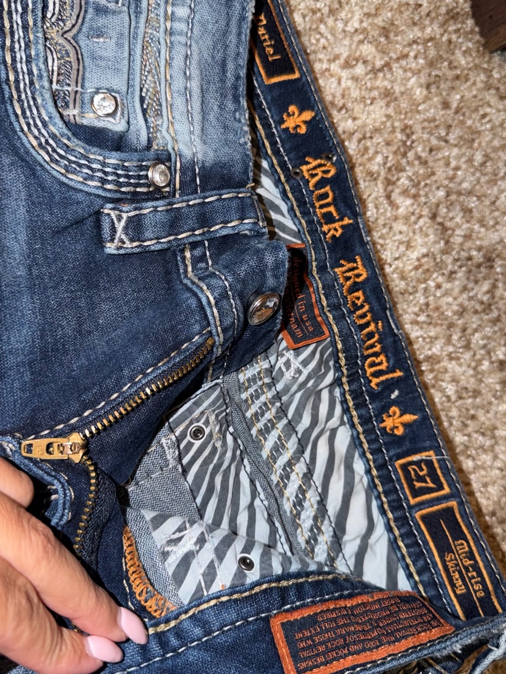Rock Revival Dark Blue skinny Jeans - Picture 4 of 4